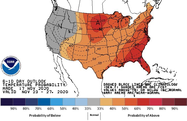 6-10 Day Temperature Probability Outlook